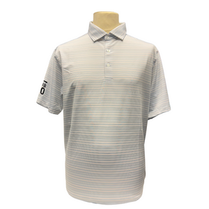 2025 Sub70 Tour Classic Polo Stripe #8 Grey/Peach + FREE SUB70 GOLF CAP🚨