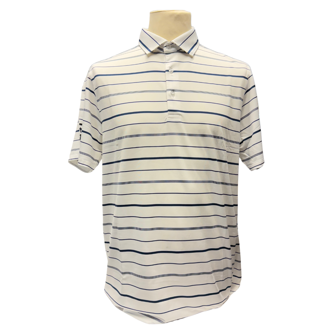 2025 Sub70 Tour Classic Polo Stripe #38 White/Navy Stripe