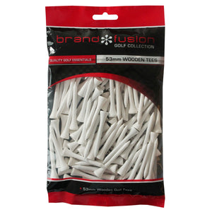 Brand Fusion Brand Fusion Wooden White Golf Tees - BULK Essential Collections