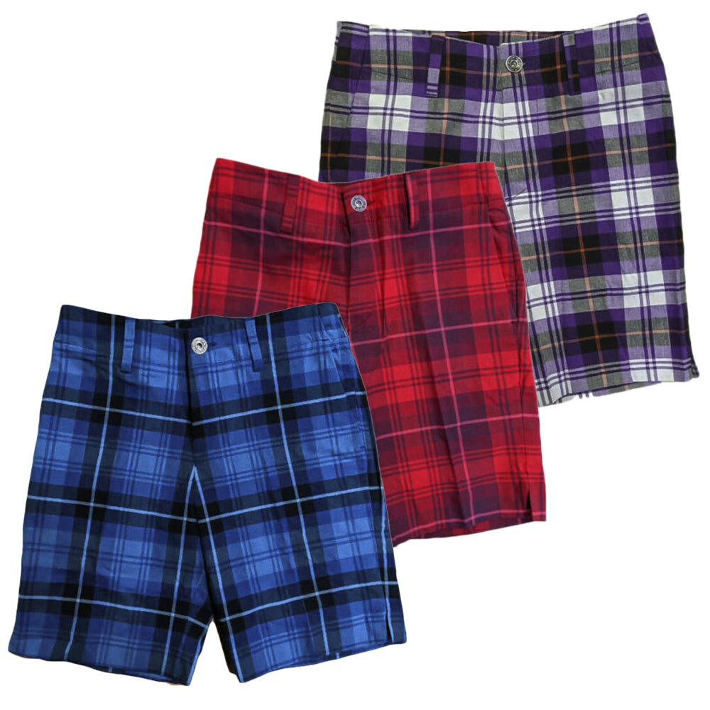 Under Armour Gingham Check Golf Shorts in Purple for Men