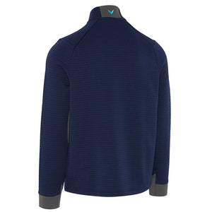 Callaway Mens Midweight Textured 1/4 Zip Golf Fleece - CGKFD038 - Peacoat/Scuba Blue