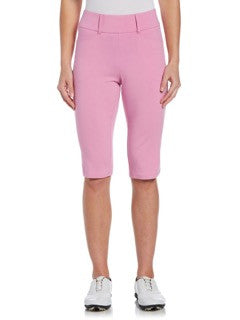 Callaway Ladies Pull-On Stretch Tech Bermuda Golf 15" Shorts - Pink Sunset - CGBSB0X1