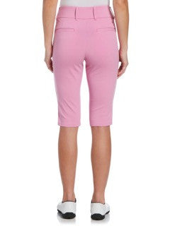 Callaway Ladies Pull-On Stretch Tech Bermuda Golf 15" Shorts - Pink Sunset - CGBSB0X1