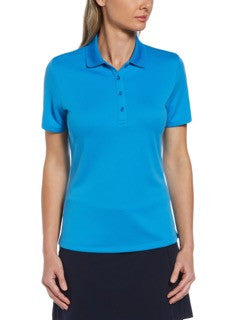 Callaway Ladies Solid Swing Tech™ Polo - Ibiza Blue - CGKSA0A7