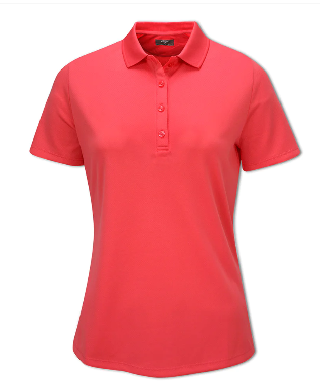 Callaway Short Sleeve Swing Tech Polo with Opti-Dri in Coral Paradise - CGKSA0A7