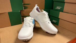 Skechers Ladies GO GOLF WATERPROOF Golf Shoes White Grey (81720)