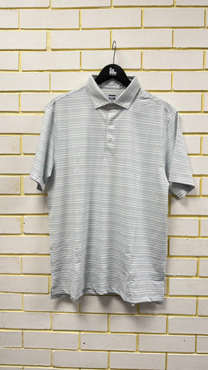 2025 Sub70 Tour Classic Polo Stripe #8 Grey/Peach