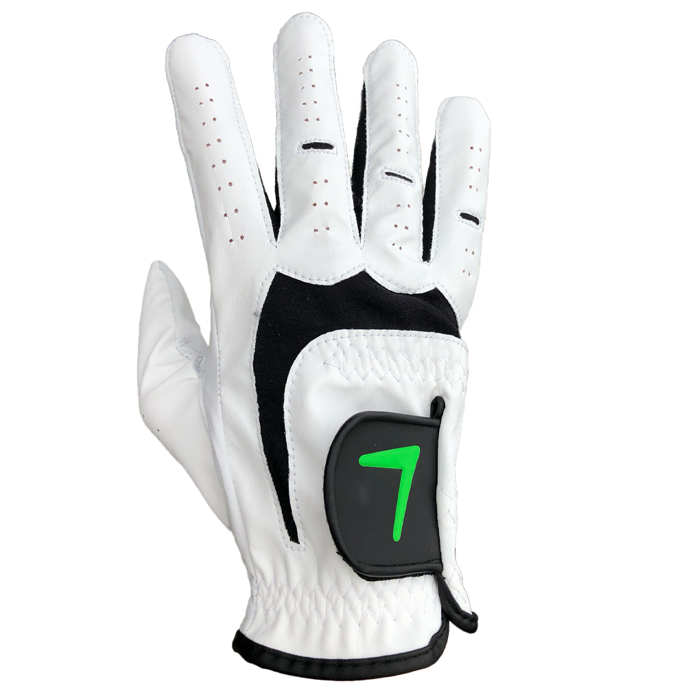 R/H V Green Logo Cabretta Leather Men's R/H Golf Glove