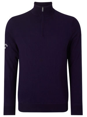 Callaway Golf Mens 1/4 Zip Mock Merino Windproof Sweater Pullover - CGGF7079GG