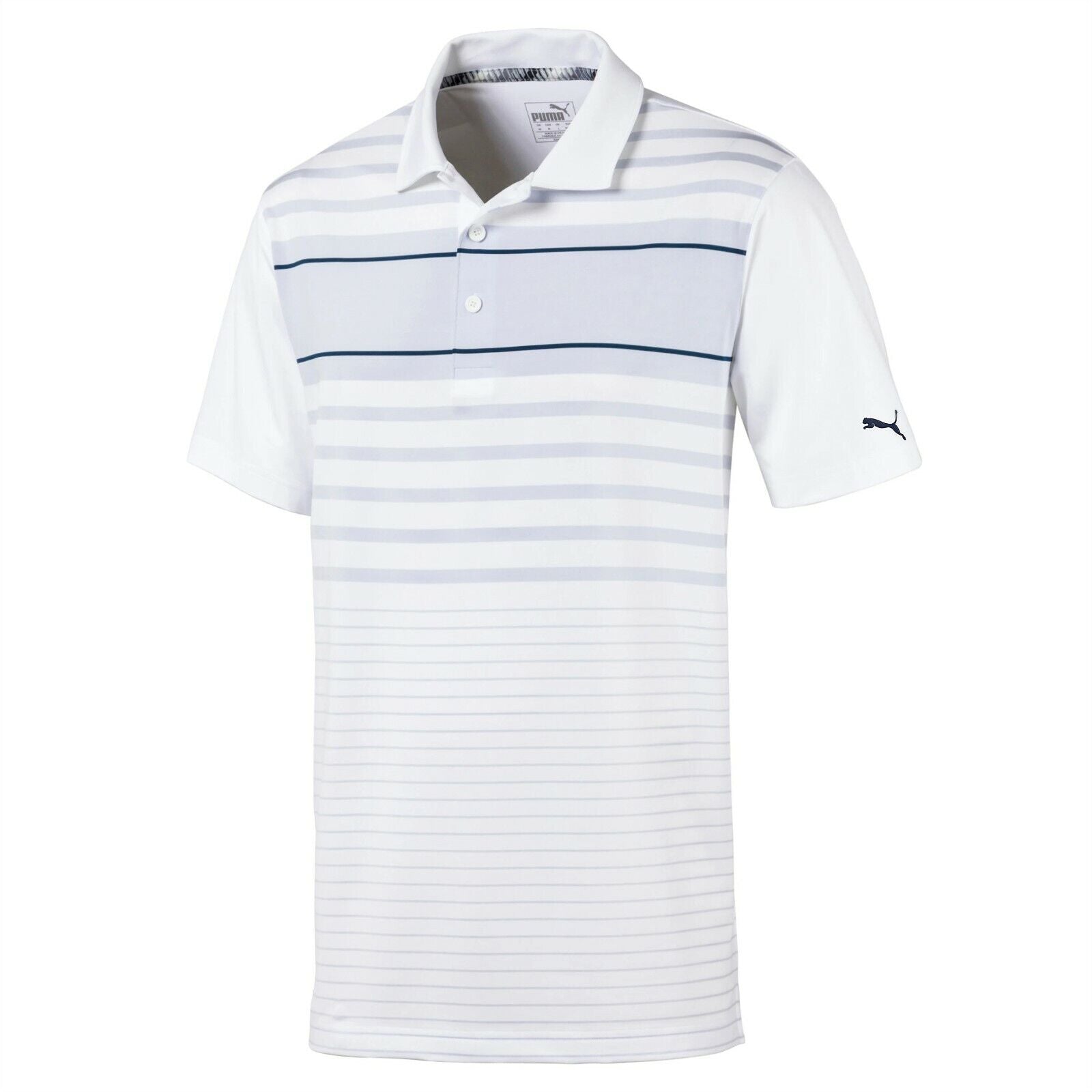 Puma Golf Spotlight Stripe Polo Shirt in Gibraltar Sea Just Golf Online