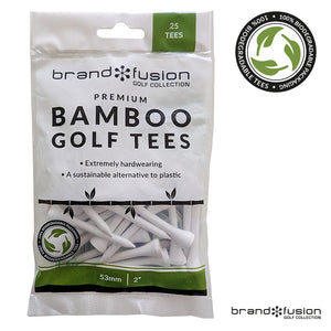 Brand Fusion Bamboo White Wooden Tees Standard Pack