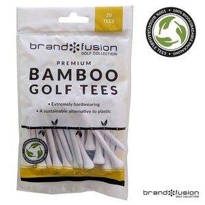 Brand Fusion Bamboo White Wooden Tees Standard Pack