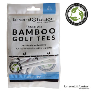 Brand Fusion Bamboo White Wooden Tees Standard Pack