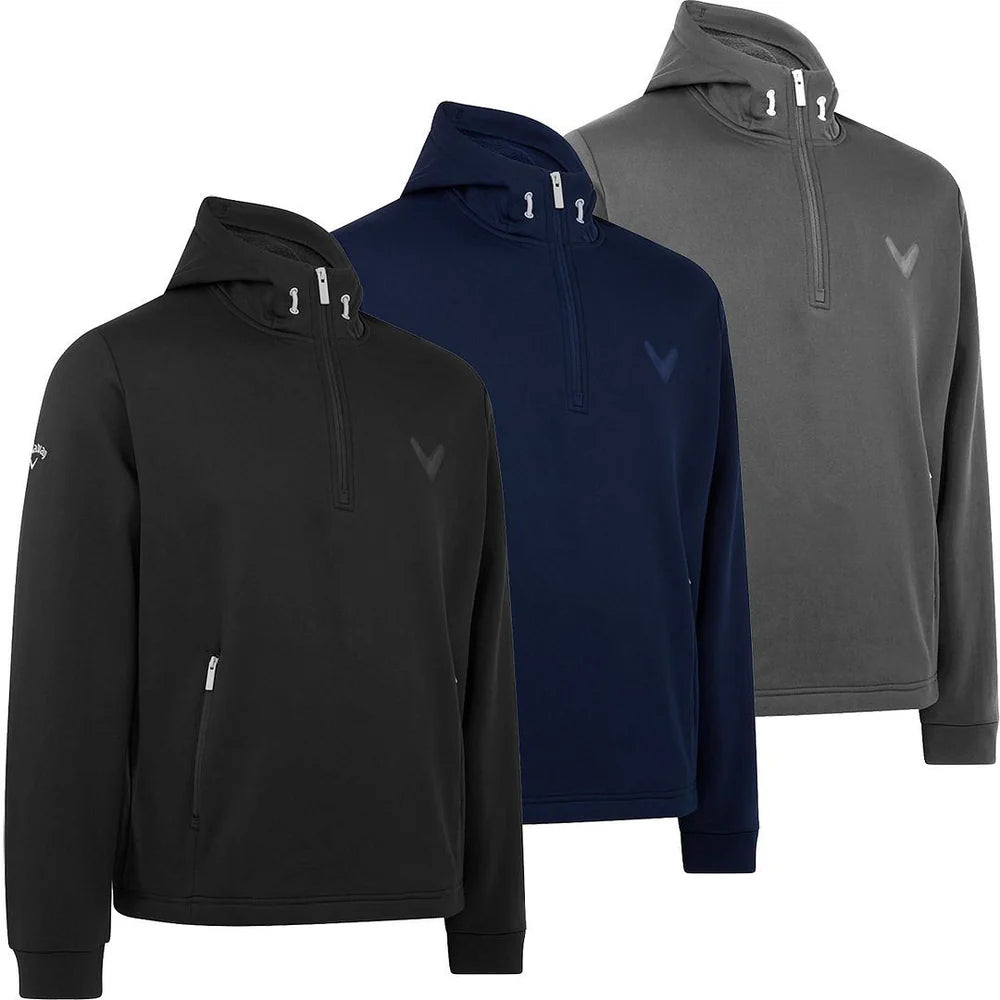 Callaway Mens Aquapel Technical Hoodie SwingTech Thermal 1/4 Zip Golf Hoody - CGKFB0T3 🚨+ 2 FREE CAPS 🧢 BLACK FRIDAY SPECIAL🚨