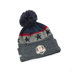 2023 USA Knitted Bobble Hat - Navy