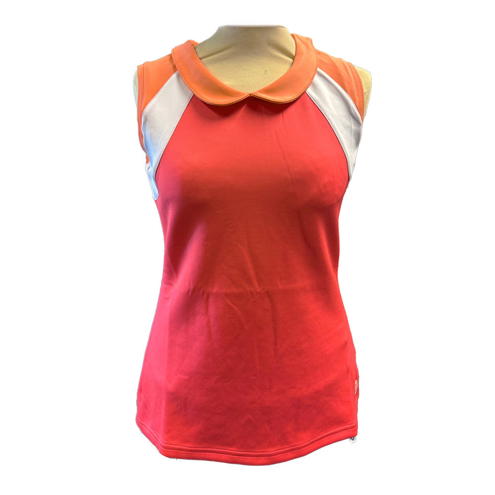 Ian Poulter Design Ladies Technical Performance Golf Top - Coral/Peach  (UK 10 Only)