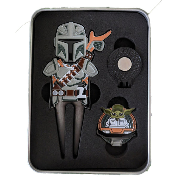 Mandalorian Golf Tour Divot Tool, Ball Marker And Hat Clip Gift Set ...