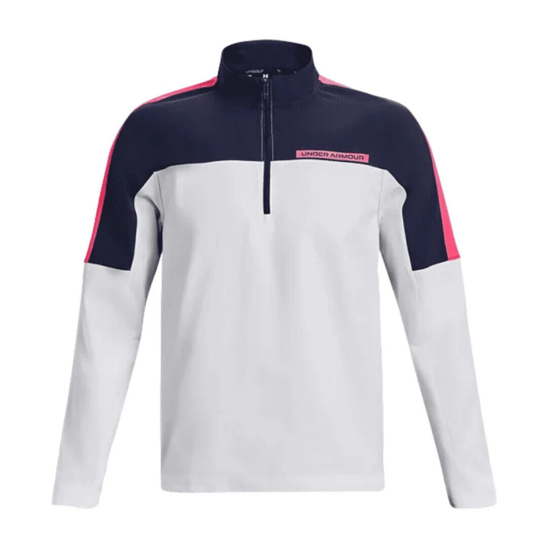 Men's UA Storm Windstrike ½ Zip in White / Midnight Navy (382-100)