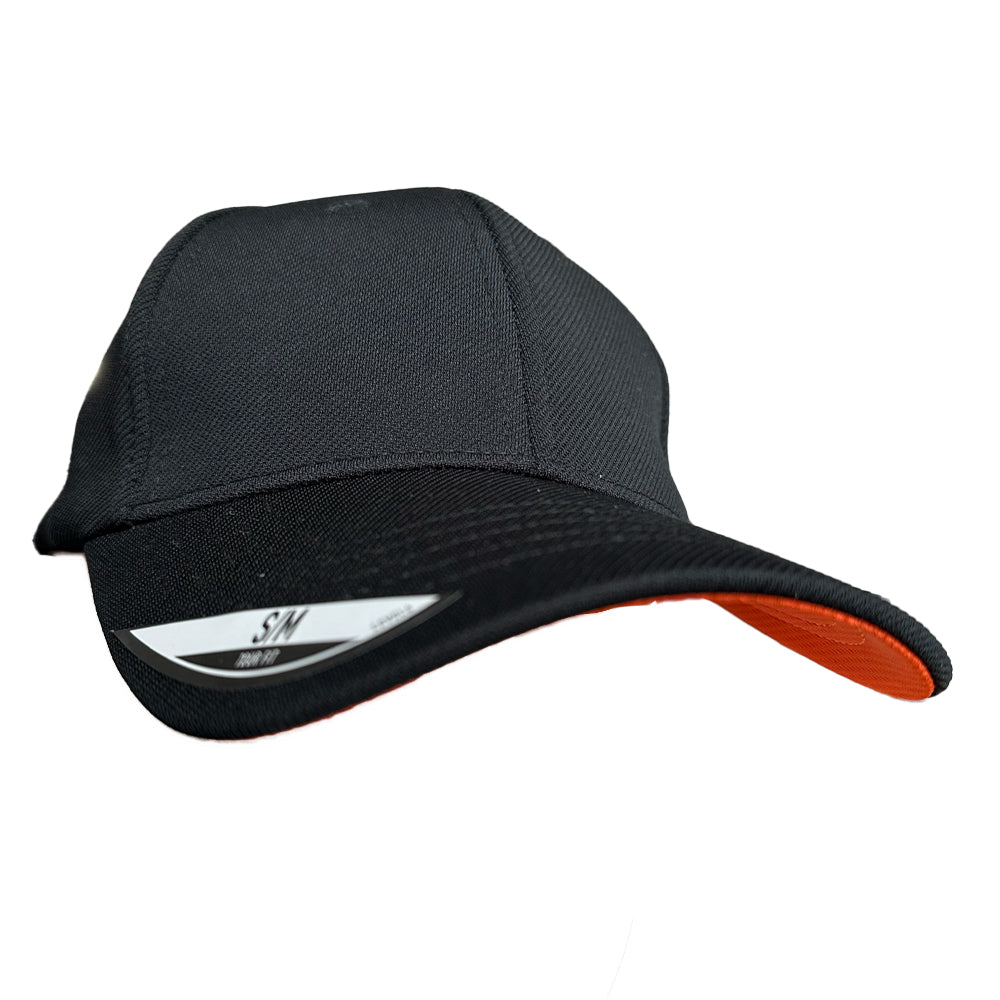 Level 4 Golf Cap in Black Orange - Small/Medium - T007