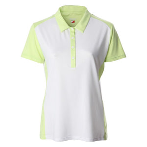 JRB Ladies 2022 Collection Golf Polo - White/ Lime