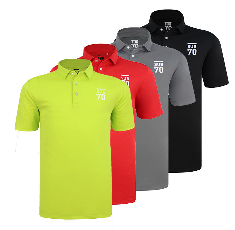 SUB70 Tour Classic 2.0 Golf Polo Shirt Multi Stretch UPF 30