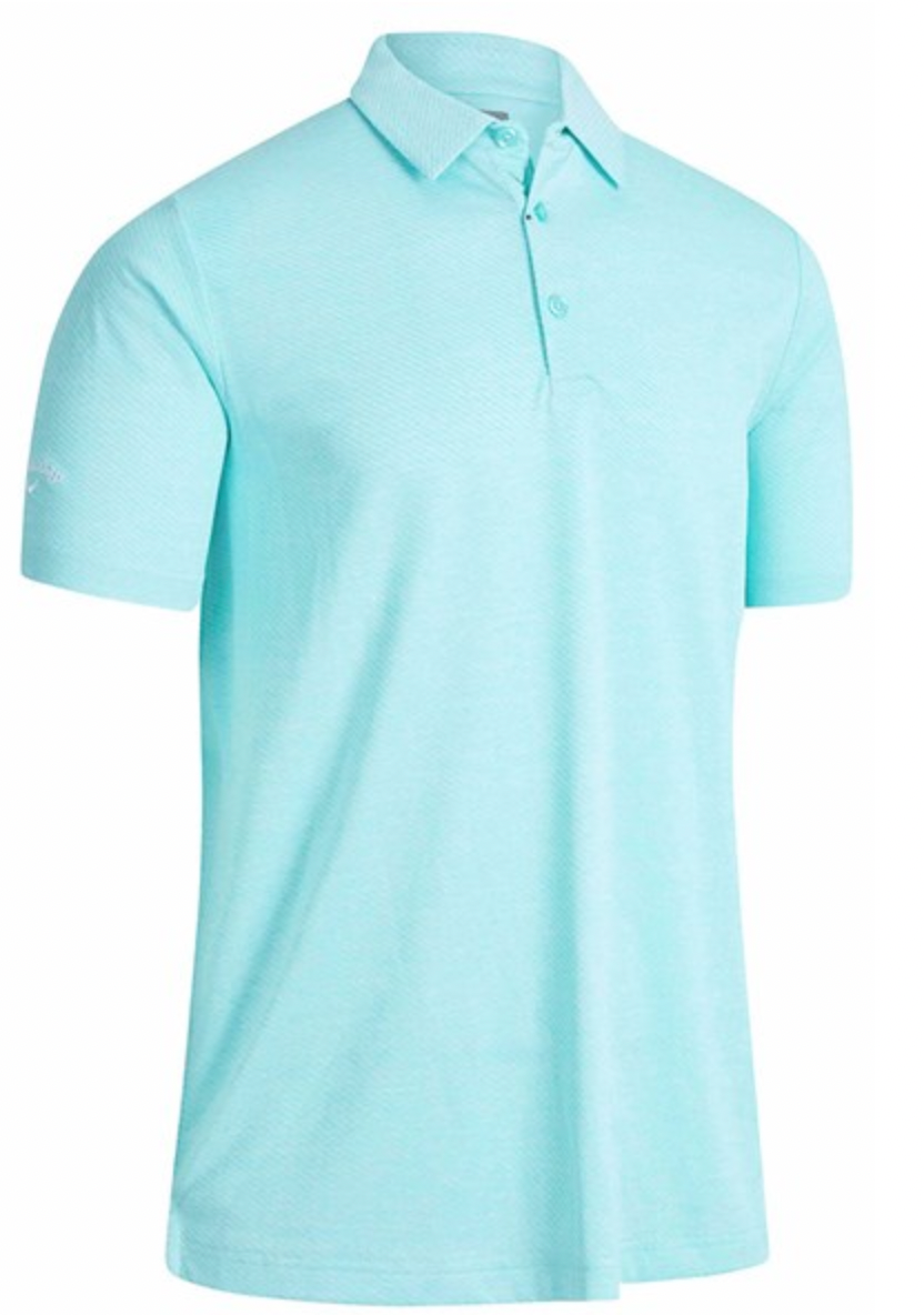 Callaway Golf Mens Heathered Jacquard Opti Dri Stretch Golf Polo Shirt Just Golf Online