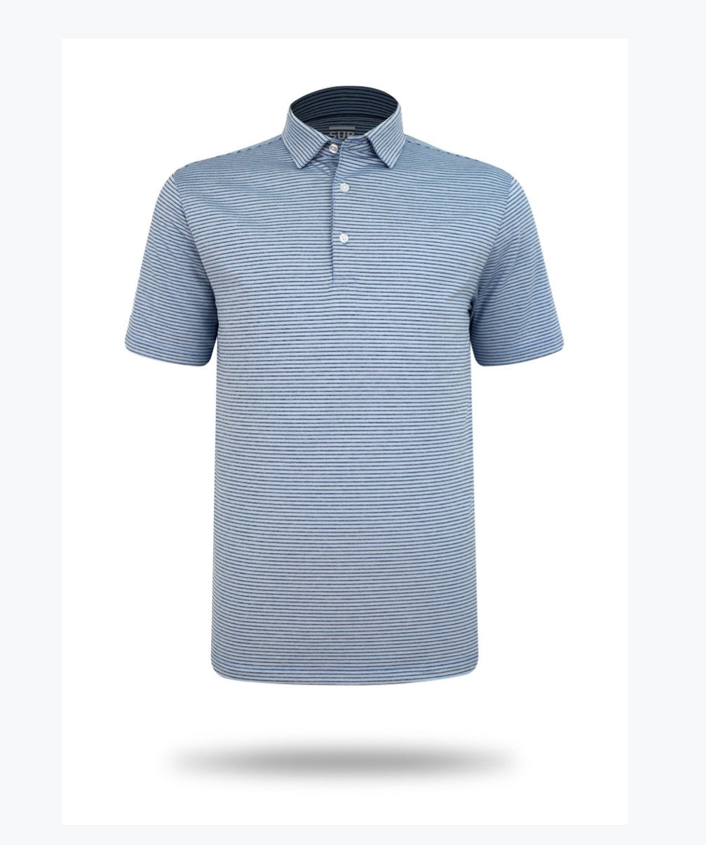 Sub 70 Tour Classic Polo Stripe 12 Powder Blue Charcoal Just Golf Online