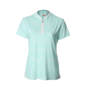 JRB Ladies Collection Golf Polo - Aqua Spot