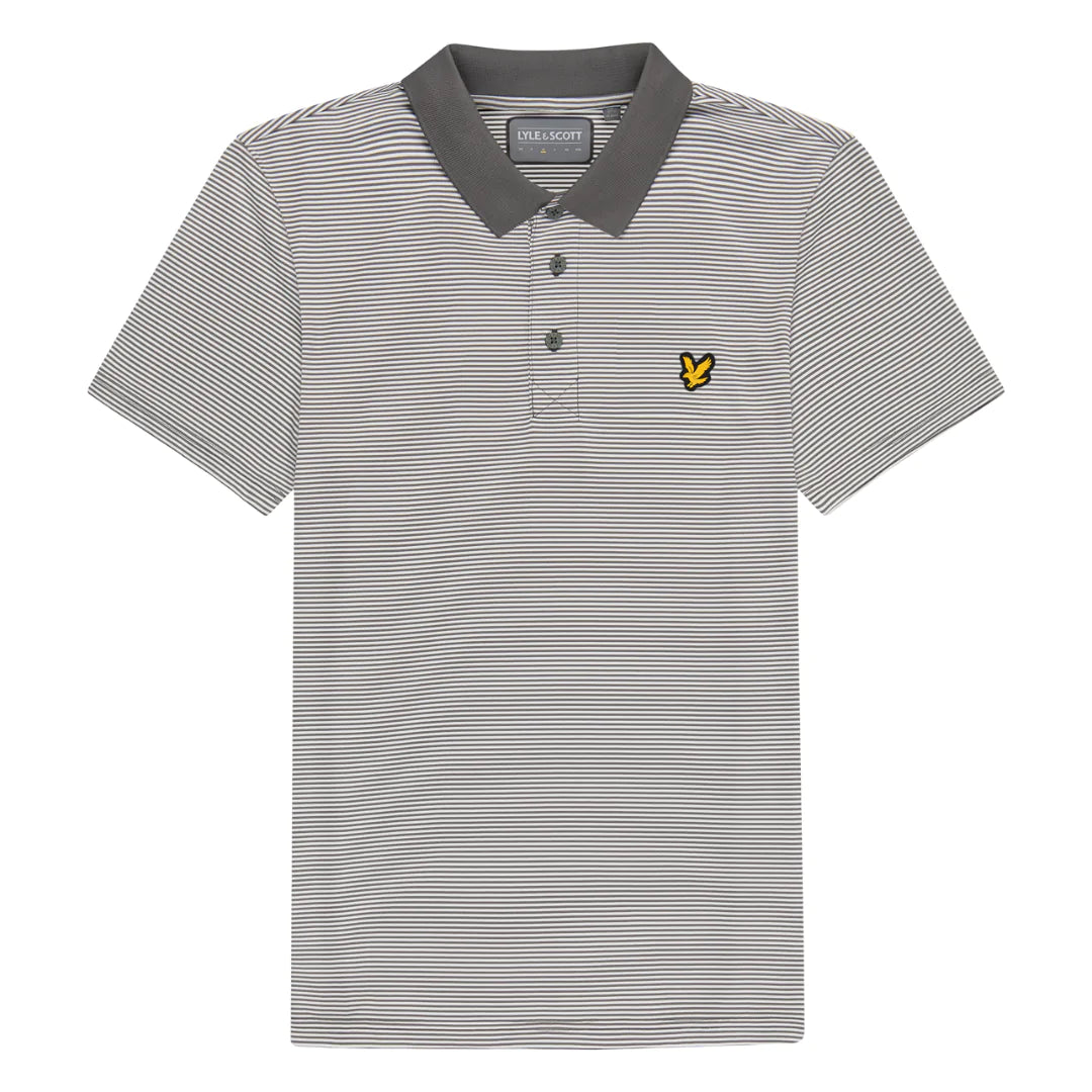 lyle and scott striped polo