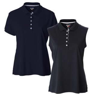 JRB Ladies Collection Golf Pique Polo - Black